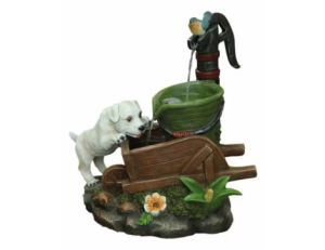 Solar Dog on Wheelbarrow